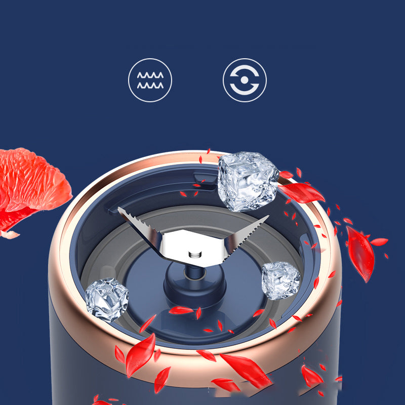 Top view of the six-blade assembly with ice