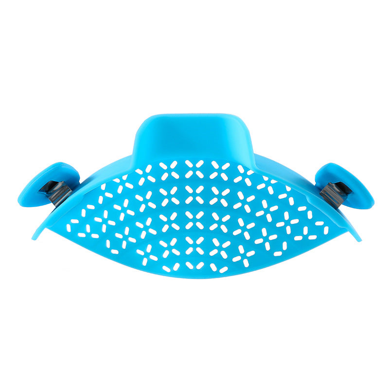 Blue silicone pot strainer color option