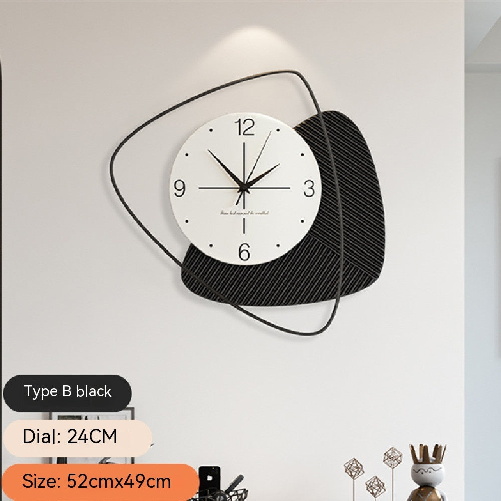 Wall clock labeled with a 24 cm dial and 52 × 49 cm overall size