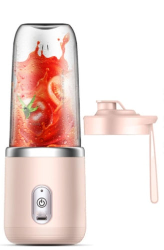 Pink portable blender with travel lid